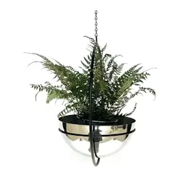 DanDiBo Ambiente Blumenampel 34 x 34 x 77,5 cm Silber