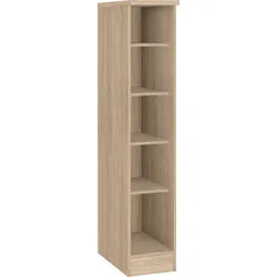 Ablageregal KOCHSTATION "KS-Haiti", braun (eichefarben), B:30cm H:165cm T:60cm, Spanplatte, Regale, Küchen-Regal