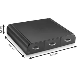 CEP Dispenser für Kaffeekapseln 34,2 x 32,7 x 6,9 cm 1-tlg. schwarz