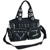 Banned Alternative Studds Frauen Handtasche schwarz 100% Baumwolle Rockwear - L
