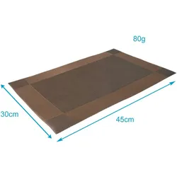 Intirilife 6x Platzset aus PVC in Braun - 45 x 30 cm - Tischset Tischmatte Untersetzer abwischbar hitzebeständig für Küche Esstisch