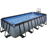 EXIT TOYS EXIT Stone Pool 540x250x122cm mit Filterpumpe - grau