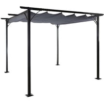 Mendler Pergola Avila 3,50 x 3,50 m inkl. Schiebedach grau