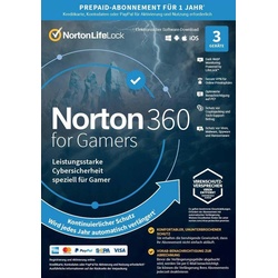 Norton 360 for Gamers 2025, 3 Geräte - 1 Jahr, Download