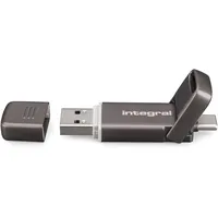 Integral 1TB USSD 3.2 GEN2x1 SLIMXPRESS DUAL (1 TB), Externe SSD, Silber