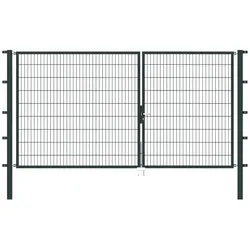 Alberts Doppeltor Flexo für Doppelstabmatten ungleich geteilt, Höhe 80 - 200 cm, Breite 3 - 3,5 m