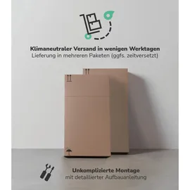 mokebo Kommode mit 4 Schubladen in Weiß Die Stilvolle Highboard Anrichte oder Sideboard