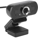 Eeneme Webcam-Computerkamera, mit Telefon für PC Laptop Desktop-Videoanruf W8 1080P Schwarz