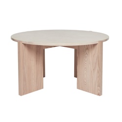 OYOY - Lune Beistelltisch Ø 84 x 40 cm, natur / weiß