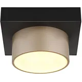 GLOBO Raymond 1 eckig schwarz-gold Kunststoff, Metall