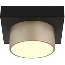GLOBO Raymond 1 eckig schwarz-gold Kunststoff, Metall