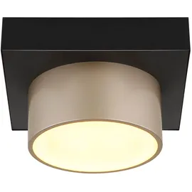 GLOBO Raymond 1 eckig schwarz-gold Kunststoff, Metall
