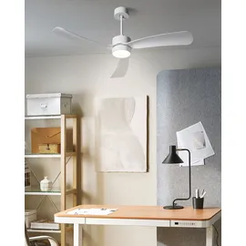 Beliani Praslin 110 cm Deckenventilator Weiß