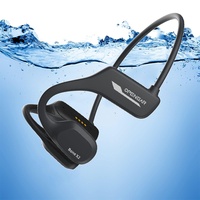 Knochenschall Kopfhörer kabellos Bluetooth Kopfhörer Schwimmen wasserdicht IP68 Open Ear Bone Conduction Sportkopfhörer Eingebaute 8GB Speicher, MP3 Sport Kopfhörer mit Ohrbügel für Schwimmen Laufen