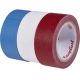 Coroplast 31081 31081 Gewebeklebeband Blau, Rot, Weiß (L x B) 2.5m x 19mm 3St.