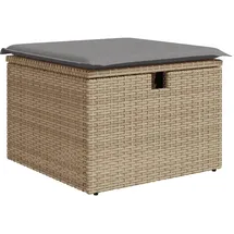 vidaXL Gartenhocker mit Kissen 57,5 x 72,1 x 37 cm beige
