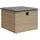 vidaXL Gartenhocker mit Kissen 57,5 x 72,1 x 37 cm beige