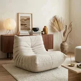 [en.casa] Bodensessel Kodsø Polyester 75 x 90 x 100 cm Beige