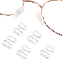 Xinjoduz 12 Stück Nasenpads Brille Brillen Pads Einschraubbare Nasenpads Brillenpads Transparent Brillen Pads Komfortabel Nasenflügel Brille Nasenschutz Nasenpads Brille Gegen Druckstellen Für Brillen - 0.67 x 0.35 inches