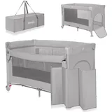 lionelo - Reisebett 3-in-1 Ellen Betongrau - Grau