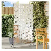 vidaXL Garten-Paravent 100 x 50 x 180 cm Grau Stahl