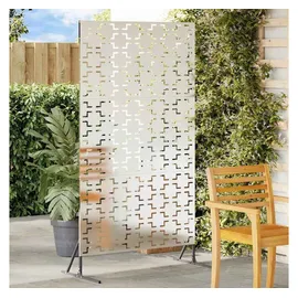 vidaXL Garten-Paravent 100 x 50 x 180 cm Grau Stahl