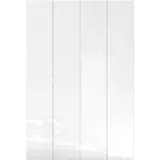 INOSIGN Schuhschrank »SMILE Breite 124 cm, Höhe 184 cm, Schuhregal mit 7 Ebenen, 14 Fächer«, Schuhkommode in Weiss Hochglanz Lack, 2 Metallgriffe