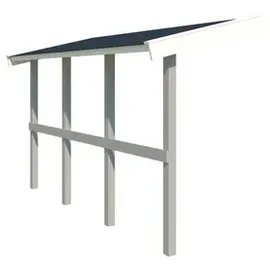 Lasita Maja Schleppdach 90 x 280 cm Grau