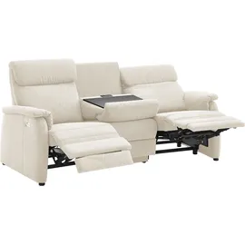 Home Affaire 3-Sitzer HOME AFFAIRE "Turin Sofa mit elektrischer Relaxfunktion, Breite 226 cm", sand, B:226cm H:107cm T:97cm, 94% Polyester, 6% Nylon, Sofas, inkl. Tisch, USB & Steckdose, Federkern & pflegeleichtem Bezug