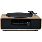 Thomson Micro-Bluetooth-System mit integriertem Plattenspieler, Schwarz, Braun