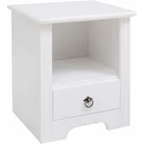otto home Nachtkonsole OTTO HOME "Hugo", weiß, B:44cm H:50cm T:38cm, Sideboards, Nachtkonsole, Nachttisch mit 1 Schublade, aus massiver Kiefer