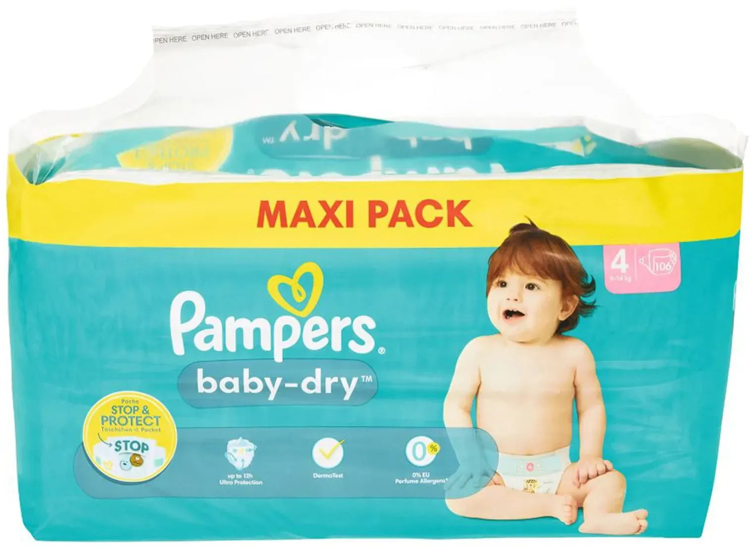 Pampers Baby Dry Windeln Maxipack Gr. 4 106 Stück