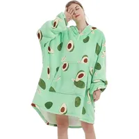 Kuschelige Hoodie Decke mit Ärmeln – Vielseitiger Deckenpullover für Damen und Herren, Einheitsgröße – Perfekt für Wintertage – HOODZIE ... - Grün