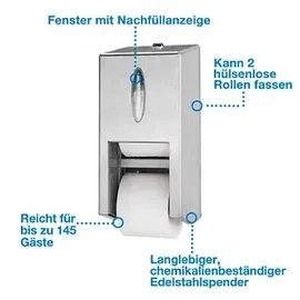 TORK Toilettenpapierspender OptiServe® T7 472019 edelstahl rostfreier Edelstahl, 1 St.