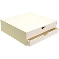 Artemio 14001908 Deko-Aufbewahrungsbox, Holz, 34,5 x 34 x 10