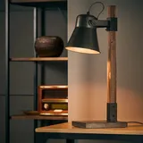 Brilliant Tischleuchte Plow schwarz Stahl und Holz