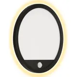 Telefunken LED Außenwandleuchte inkl. Bewegungsmelder, inkl. Dämmerungssensor, Backlight Effekt, 15 Watt, 2.000 Lumen, 4.000 Kelvin, IP44, 15W schwarz Kunststoff Ø 28 cm Telefunken Ø Schwarz