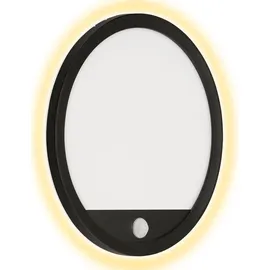 Telefunken LED Außenwandleuchte inkl. Bewegungsmelder, inkl. Dämmerungssensor, Backlight Effekt, 15 Watt, 2.000 Lumen, 4.000 Kelvin, IP44, 15W schwarz Kunststoff Ø 28 cm Telefunken Ø Schwarz