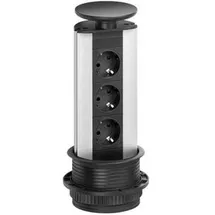EVOline Schulte EVOline Port 00.050 versenkbare Steckdose 3fach schwarz, / schwarz