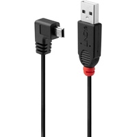 Lindy USB-Kabel USB 2.0 USB-A Stecker, USB-Mini-B Stecker 1.00m Schwarz 31971