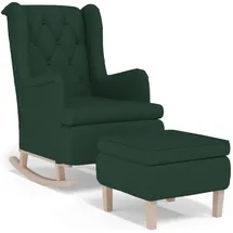 vidaXL Schaukelsessel mit Hocker 91 x 100 x 91 cm Dunkelgrün