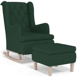 vidaXL Schaukelsessel mit Hocker 91 x 100 x 91 cm Dunkelgrün