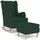 vidaXL Schaukelsessel mit Hocker 91 x 100 x 91 cm Dunkelgrün