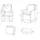 bellavista - Home & Garden® Ria Dining-Sessel 92 x 64 x 65 cm grau 2 St.