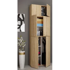 VCM Putzschrank Lona 70 x 223 x 39 cm Braun