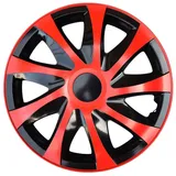 NRM KO240 Radzierblende Draco CS, Schwarz/Rot, 16 Zoll, 4er Set