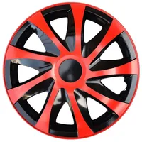 NRM KO240 Radzierblende Draco CS, Schwarz/Rot, 16 Zoll, 4er Set