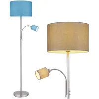 GLOBO RGB LED Stehleuchte Textil, Lesespot verstellbar, H 170 cm