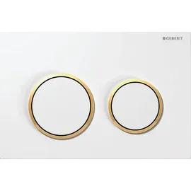 Geberit Omega20 Betätigungsplatte Weiß/Gold