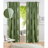 OTTO home Vorhang OTTO HOME "Dimona Blackout" Gr. 3, grün (olivgrün), B:130cm H:225cm, Polyester, Gardinen, einseitig mit Wellenmotiv bedruckt